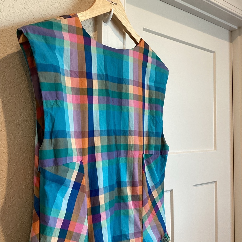 Plaid V-Neck Midi Dress - Picture 11 of 15